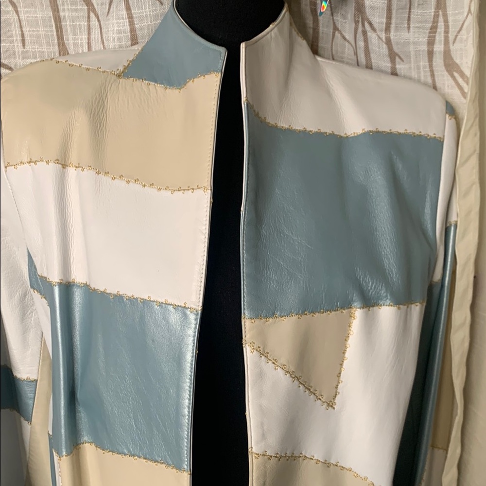 Patchwork Leather Women's Jacket - image 2